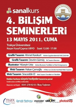 4. Sanalkurs Bilişim Seminerleri Etkinlik Afişi