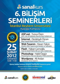 6. Sanalkurs Bilişim Seminerleri Etkinlik Afişi