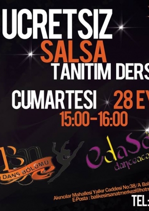 Salsa Tanıtım Dersi Etkinlik Afişi