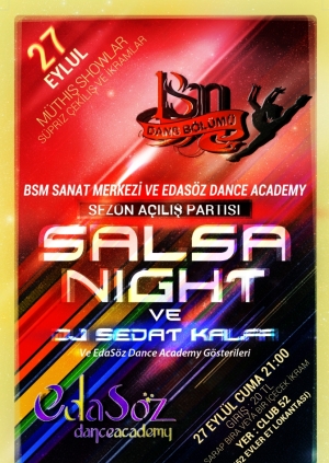 BSM Dans Bölümü Sezon Açılışı Latin Partisi Etkinlik Afişi