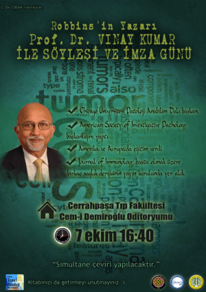 Robbins'in Yazarlarından Prof. Dr. Vinay Kumar ile Söyleşi Etkinlik Afişi