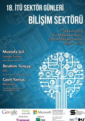 18. İTÜ Sektör Günleri "Bilişim Sektörü" Etkinlik Afişi