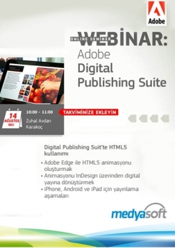 Adobe Digital Publishing Suit'te HTML5 Kullanımı Etkinlik Afişi