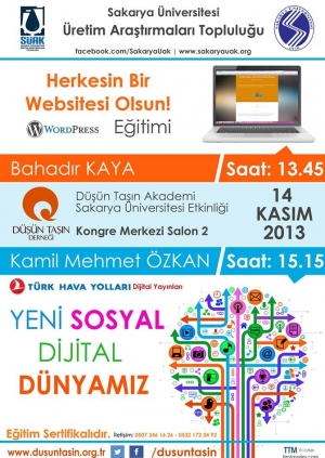 Herkesin Bir Web Sitesi Olsun Wordpress ve Yeni Medya Eğitimi Etkinlik Afişi