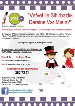 Vefvef Palyaço ile Sihirbazlık Dersi'ne Var Mısın? Etkinlik Afişi