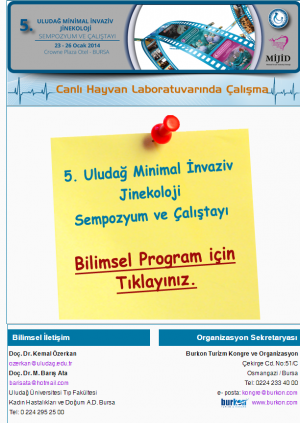 5. Minimal İnvaziv Jinekoloji Sempozyum ve Çalıştayı Etkinlik Afişi