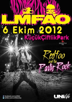 LMFAO - Redfoo Party Rock Crew İstanbul Etkinlik Afişi