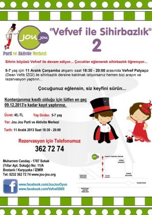 Vefvef ile Sihirbazlık Dersi -2- Etkinlik Afişi
