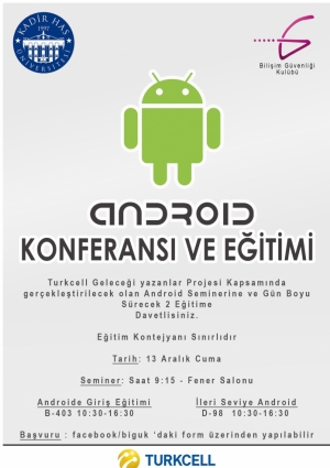 Turkcell Android Eğitimi ve Konferansı Etkinlik Afişi