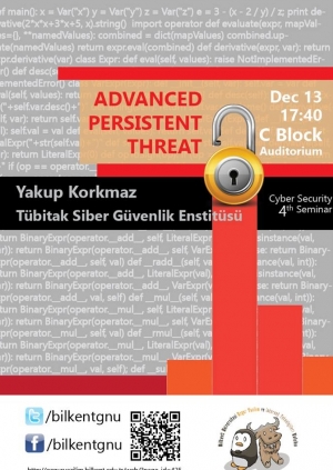 Siber Güvenlik: Gelişmiş Siber Casusluk Tehdidi (APT): Genel Bakış Etkinlik Afişi
