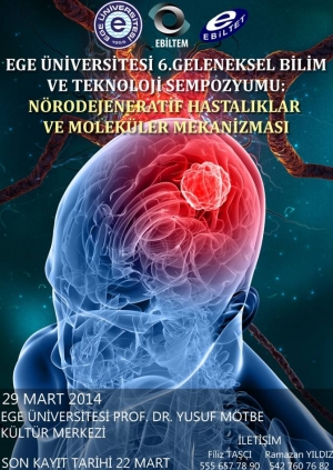 Ege Üniversitesi 6. Geleneksel Bilim ve Teknoloji Sempozyumu: Nörodejeneratif Hastalıklar ve Moleküler Mekanizmaları Etkinlik Afişi