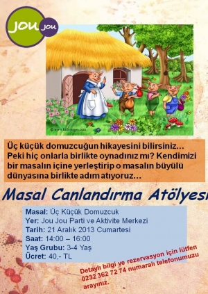 Masal Canlandırma Atölyesi Etkinlik Afişi