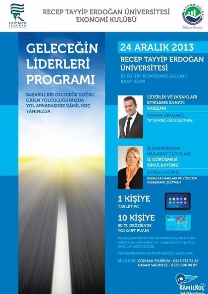 Geleceğin Liderleri Programı - Rize Etkinlik Afişi