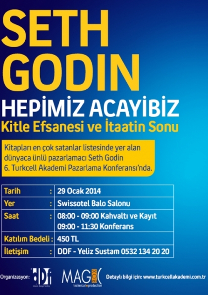 Pazarlama Konferansları: Seth Godin Etkinlik Afişi