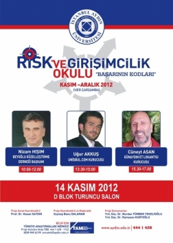 Risk Ve Girişimcilik Okulu Başarının Kodları Etkinlik Afişi