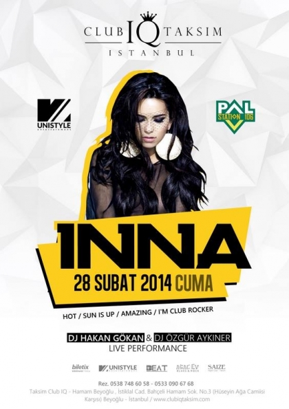 Inna İstanbul Konseri Etkinlik Afişi