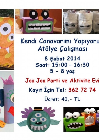 Atölye Çalışması - Kendi Canavarımı Yapıyorum Etkinlik Afişi