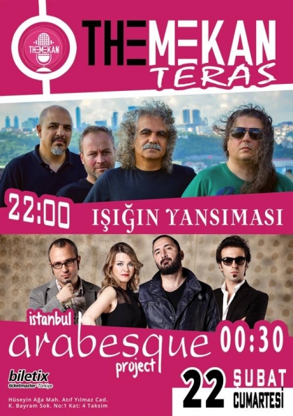 İstanbul Arabesque Project ve Işığın Yansıması Konseri Etkinlik Afişi