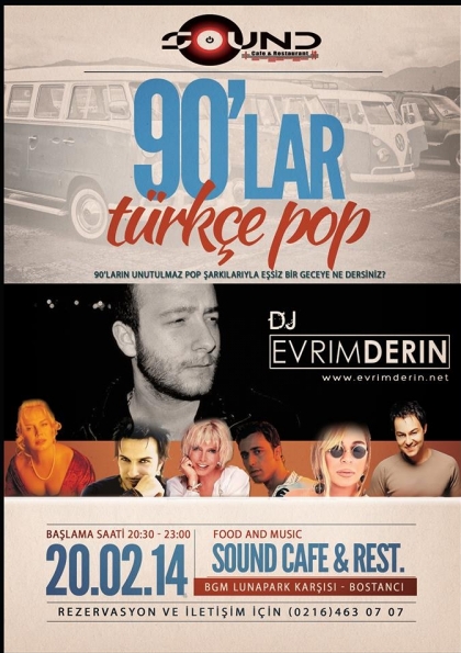 90'lar Türkçe Pop - DJ Evrim Derin Etkinlik Afişi