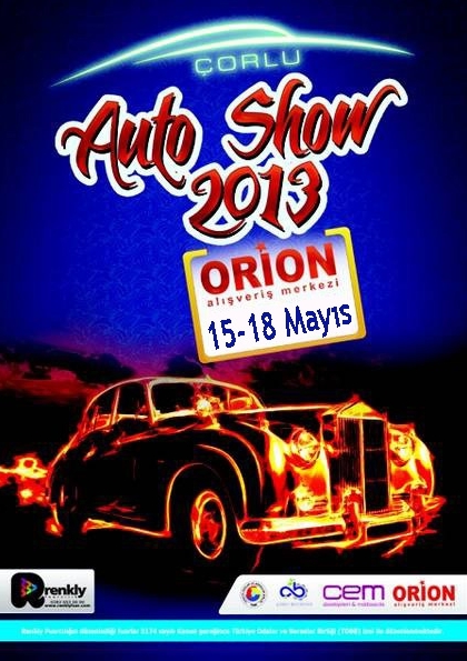 2. Çorlu Autoshow Otomobil Ticari Araçlar Motosiklet Bisiklet ve Aksesuarları Etkinlik Afişi