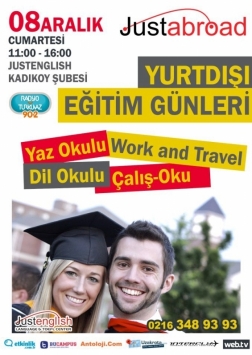 JustEnglish Yurtdışı Eğitim Günleri Etkinlik Afişi