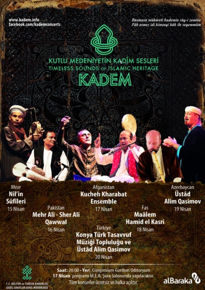 KADEM: Kutlu Medeniyetin Kadim Sesleri Konserler Dizisi Etkinlik Afişi