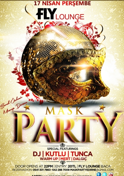 The Mask Party @ Fly Lounge Etkinlik Afişi