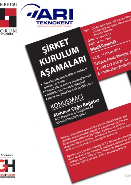 Şirket Kurulum Aşamaları Semineri Etkinlik Afişi