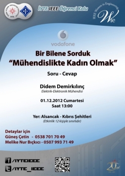 Bir Bilene Sorduk "Mühendislikte Kadın Olmak" Etkinlik Afişi