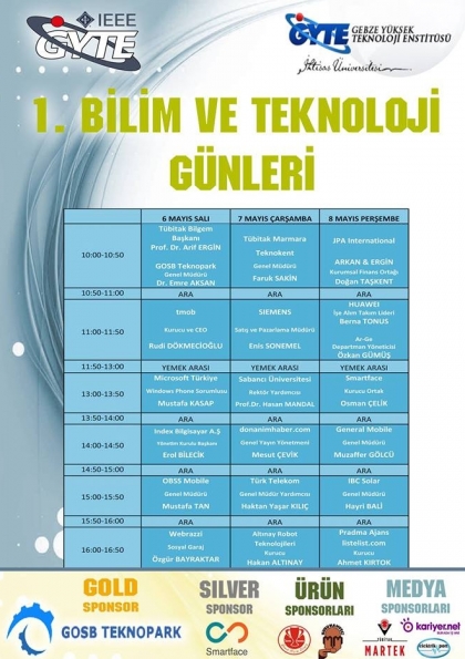 GYTE Bilim Ve Teknoloji Günleri Etkinlik Afişi