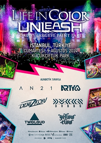 Life In Color “World’s Largest Paint Party” Etkinlik Afişi