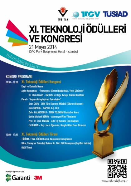 XI. Teknoloji Ödülleri ve Kongresi Etkinlik Afişi