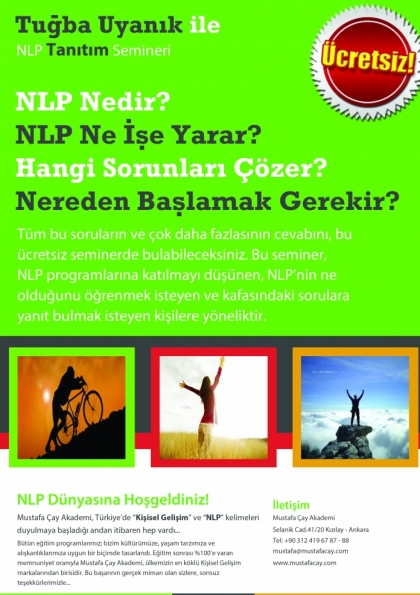 Tuğba Uyanık İle, NLP Tanıtım Semineri Etkinlik Afişi