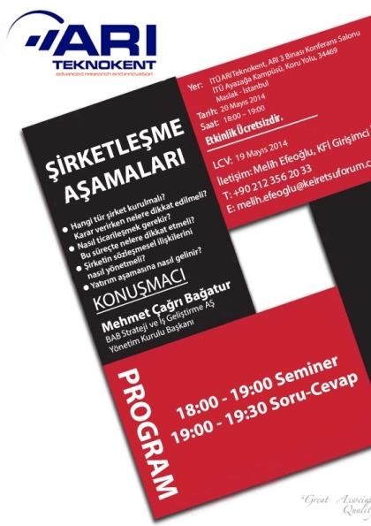 Keiretsu Forum Şirket Aşamaları Semineri Etkinlik Afişi