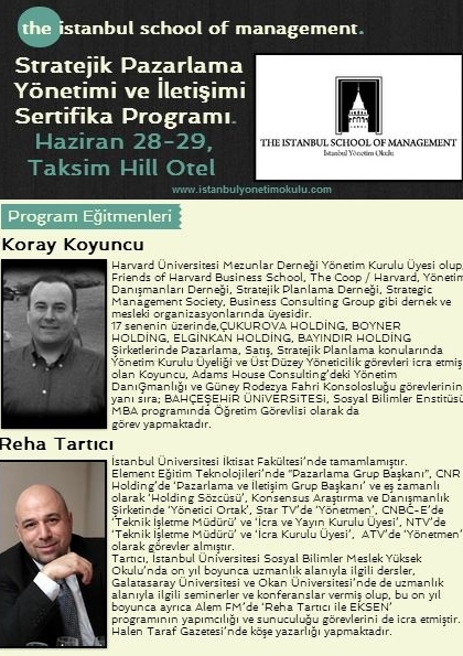 Stratejik Pazarlama Yönetimi ve İletişimi Sertifika Programı Etkinlik Afişi