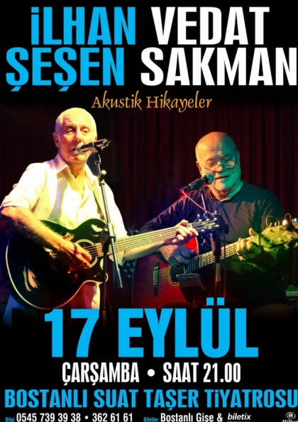 İlhan Şeşen - Vedat Sakman İzmir Konseri Etkinlik Afişi