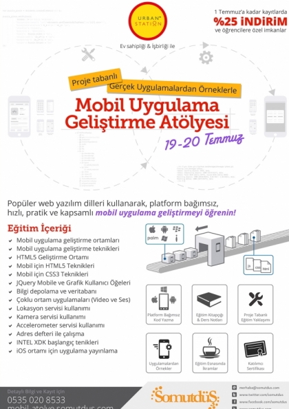 Proje Tabanlı Platform Bağımsız Mobil Uygulama Geliştirme Atölyesi Etkinlik Afişi