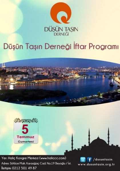 Düşün Taşın Derneği 2014 Ramazan İftarı Etkinlik Afişi