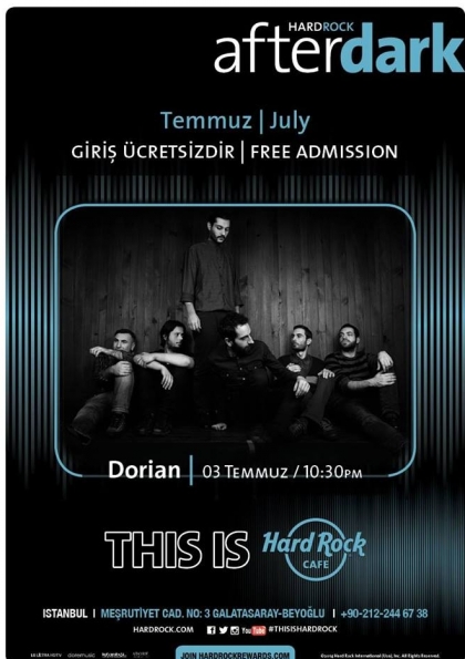 Hard Rock Cafe Istanbul'da Dorian Konseri Etkinlik Afişi