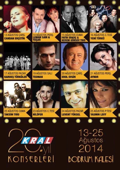 Kral 20. Yıl Konserleri Etkinlik Afişi