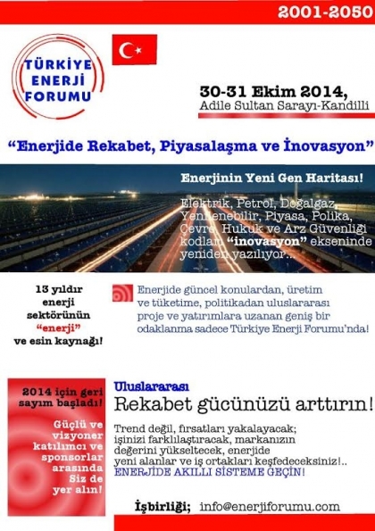 13. Türkiye Enerji Forumu 2014 Etkinlik Afişi