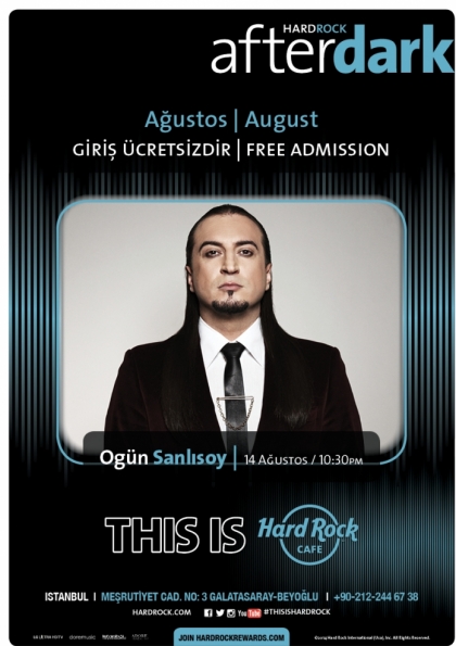 Hard Rock Cafe Istanbul'da Ogün Sanlısoy Konseri Etkinlik Afişi