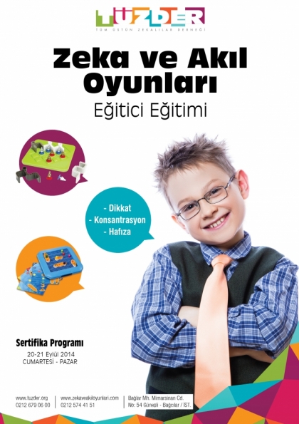 TÜZDER Zeka ve Akıl Oyunları Eğitici Eğitimi Etkinlik Afişi