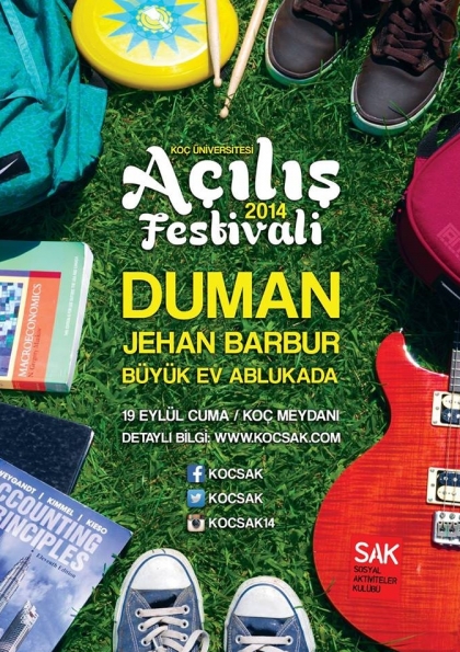Koç Üniversitesi Açılış Festivali 2014 Etkinlik Afişi