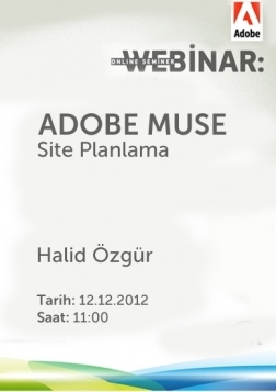 Adobe Muse ile Site Planlama Etkinlik Afişi