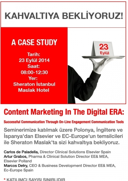 "Digital Content Marketing" Kahvaltımıza Pharma Sektörünü Bekliyoruz! Etkinlik Afişi