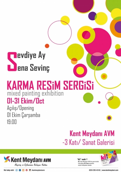 Sevdiye Ay & Sena Sevinç Karma Resim Sergisi Etkinlik Afişi