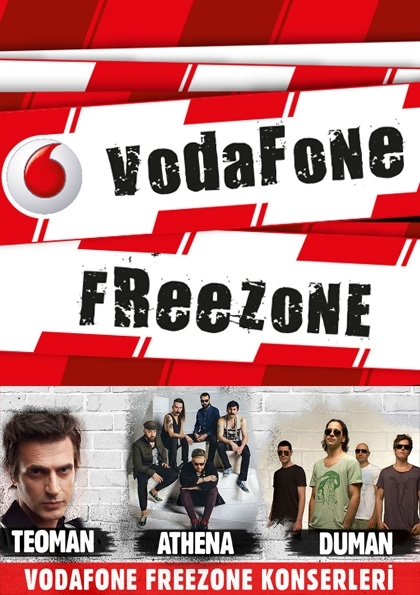 Vodafone Freezone Konserleri: Teoman, Athena, Duman Etkinlik Afişi