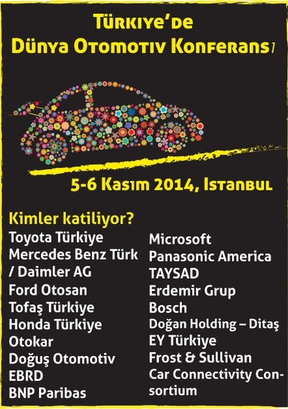 Türkiye'de Dünya Otomotiv Konferansı Etkinlik Afişi