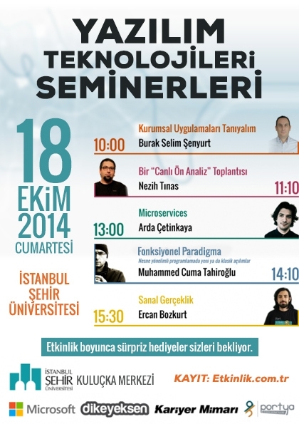 Yazılım Teknolojileri Seminerleri Etkinlik Afişi